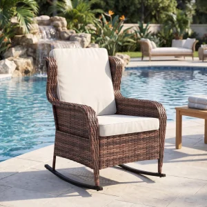 Outdoor Wicker Rocking Chair