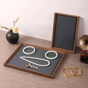 Walnut Wood Grain Jewelry Tray