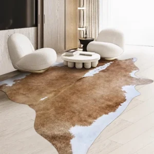 Faux Cowhide Carpet Anti-slip Mat