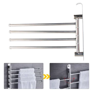 Stainless Steel Towel Rack Bathroom 4 Rod