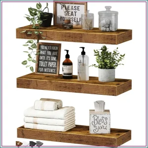 Rustic Floating Shelves Set of 3