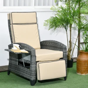 Outdoor Recliner Chair with Adjustable Backrest
