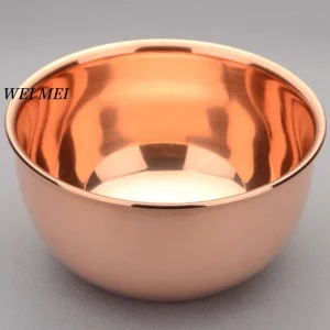 Pure Copper Thickened Salad Bowl,15 cm